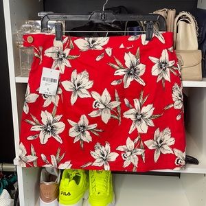 Hawaiian print skirt